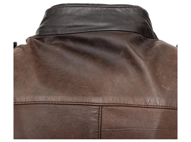 Autre Marque Brogden Lederjacke Braun - Ansicht 5