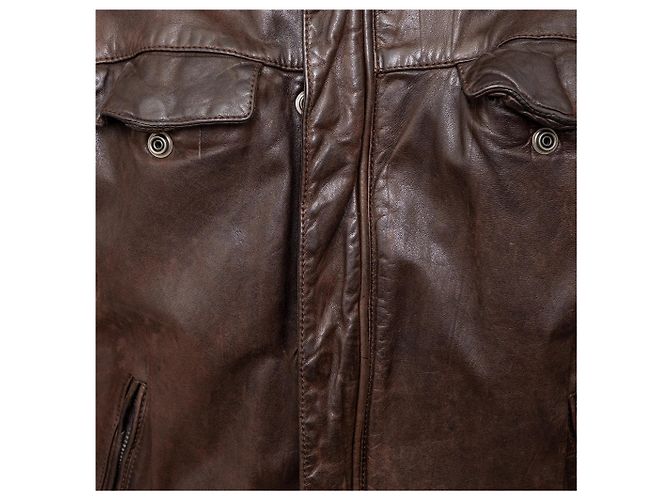 Autre Marque Brogden Lederjacke Braun - Ansicht 6