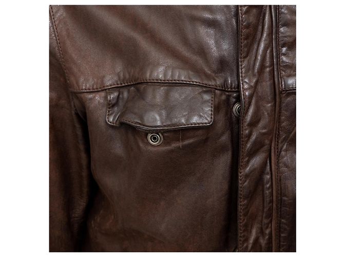 Autre Marque Brogden Lederjacke Braun - Ansicht 7