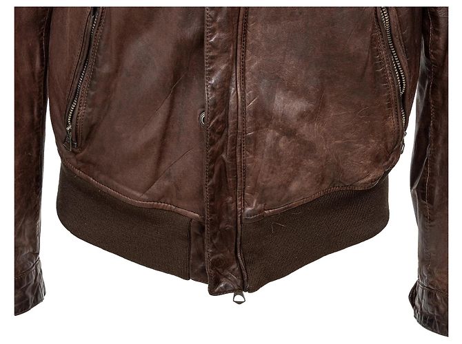 Autre Marque Brogden Lederjacke Braun - Ansicht 9