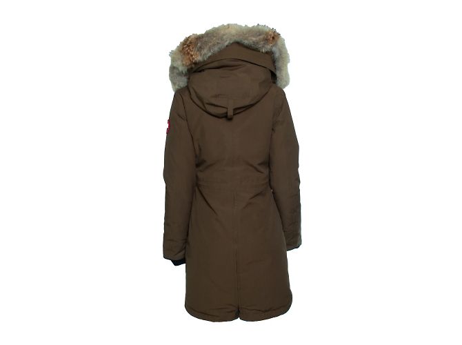 Canada Goose, parka de nailon verde con capucha de piel - vista 3
