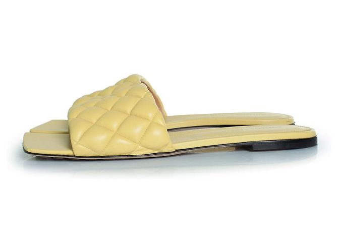 Sandali lido in pelle gialla Bottega Veneta Giallo - vista 2