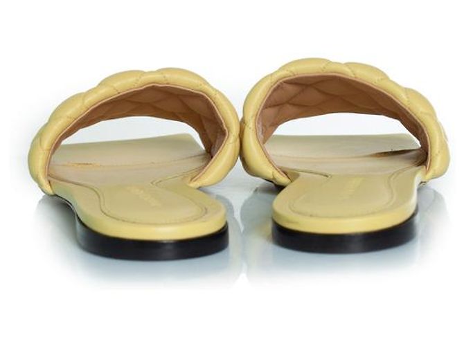 Sandali lido in pelle gialla Bottega Veneta Giallo - vista 3