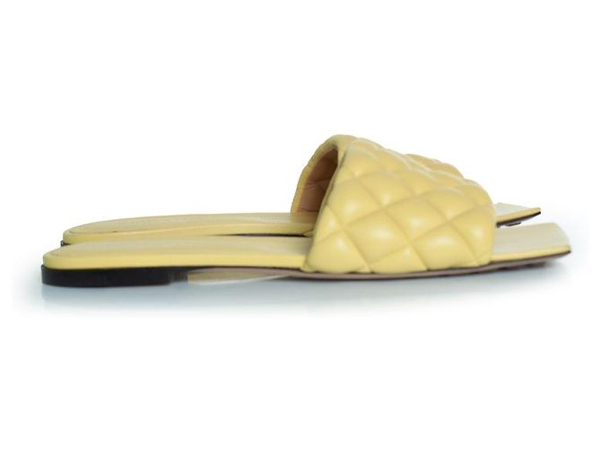Sandali lido in pelle gialla Bottega Veneta Giallo - vista 4