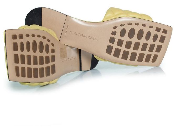 Sandali lido in pelle gialla Bottega Veneta Giallo - vista 7