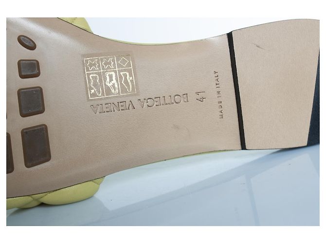 Sandali lido in pelle gialla Bottega Veneta Giallo - vista 8