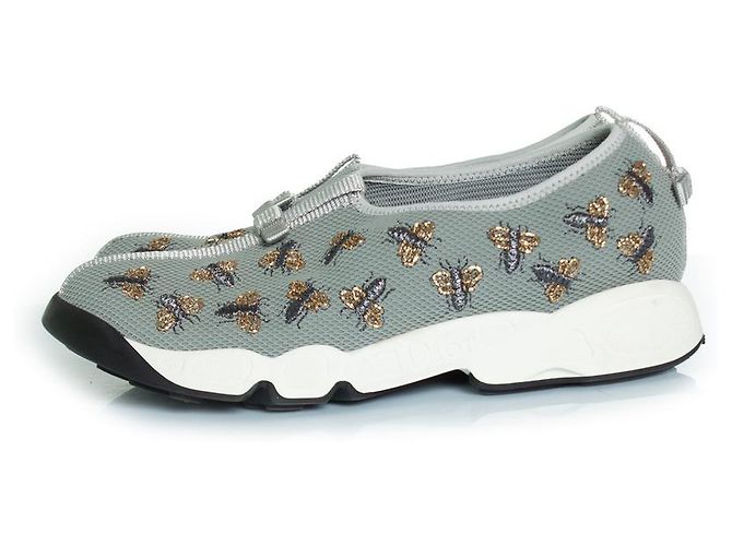 Christian Dior Dior, graue Biene verzierte Mesh-Fusionsneaker - Ansicht 2