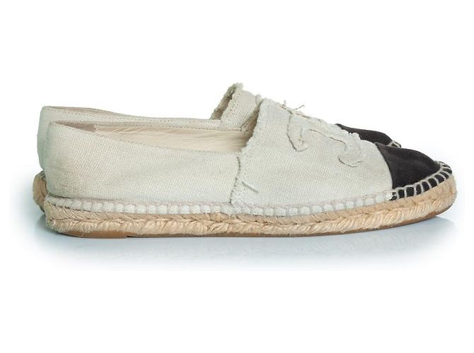 Chanel, espadrillas in tela beige - vista 4