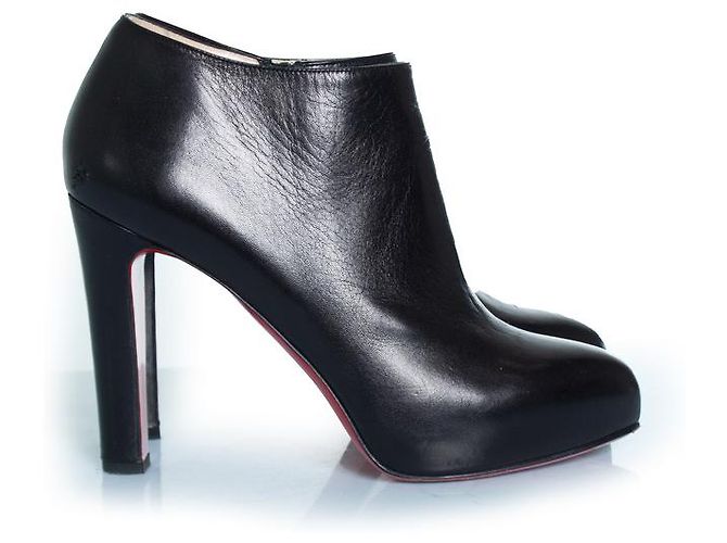 Stivaletti in pelle nera Christian Louboutin - vista 4