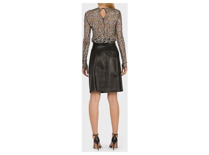 Top in pizzo nero e argento Dior - vista 3