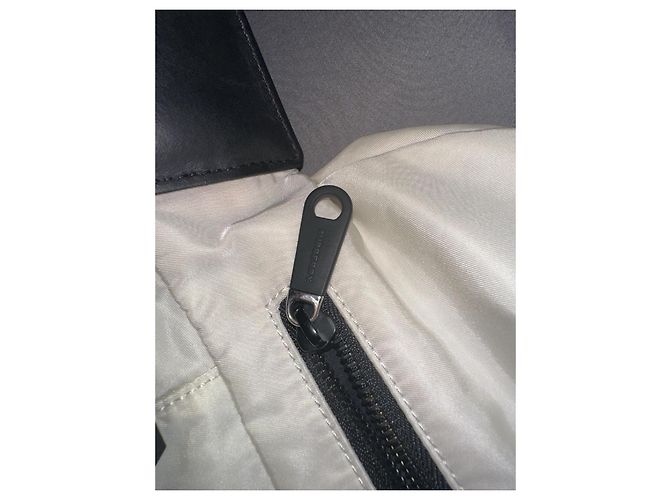 borsa a cintura Burberry nera e bianca in tessuto Nero Bianco - vista 6