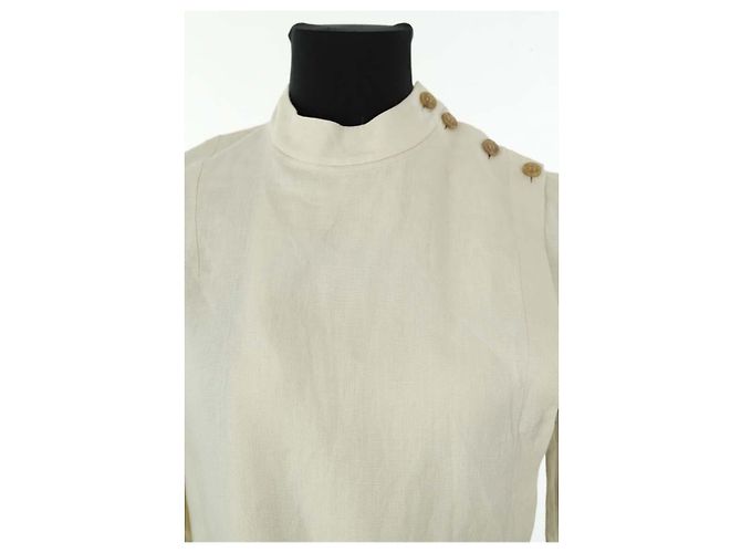 Vestido Acne Studios de linho bege - vista 2