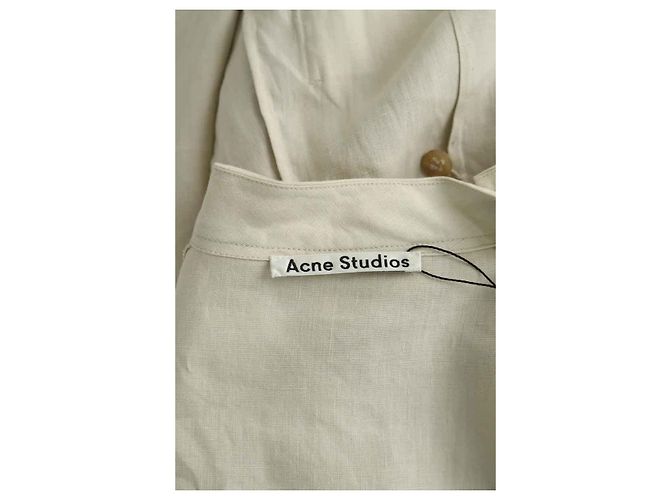 Vestido Acne Studios de linho bege - vista 5