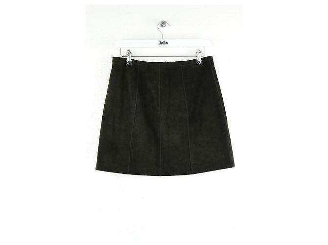 Isabel Marant Etoile Mini falda de ante verde - vista 3