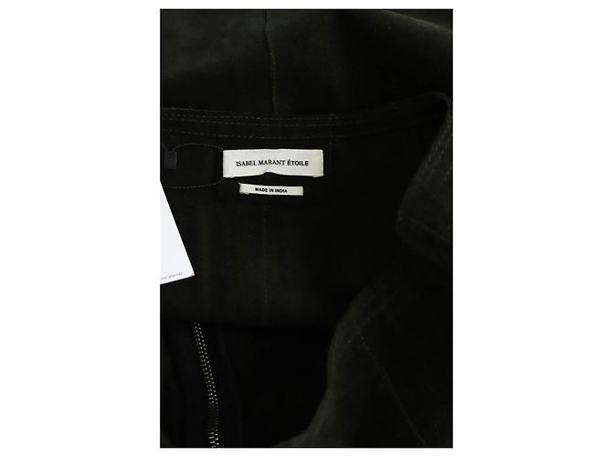 Isabel Marant Etoile Mini falda de ante verde - vista 5