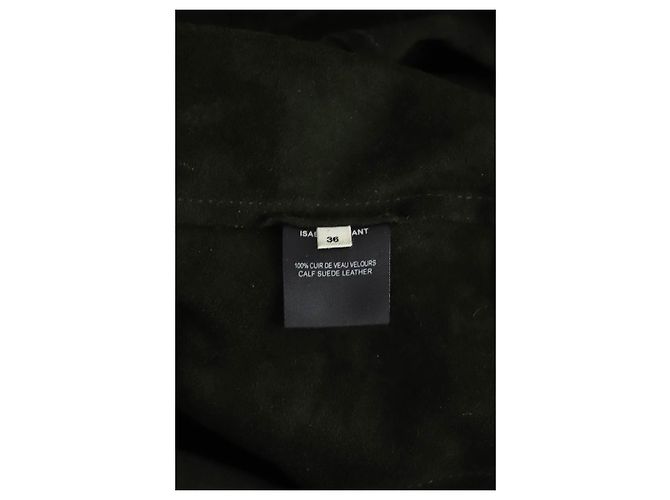 Isabel Marant Etoile Mini falda de ante verde - vista 6