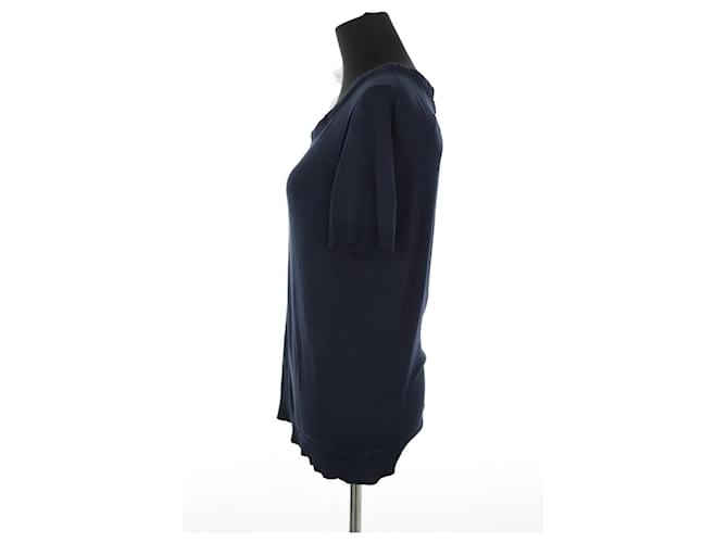 Louis Vuitton Top de seda azul - vista 3