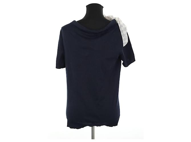Louis Vuitton Top de seda azul - vista 4