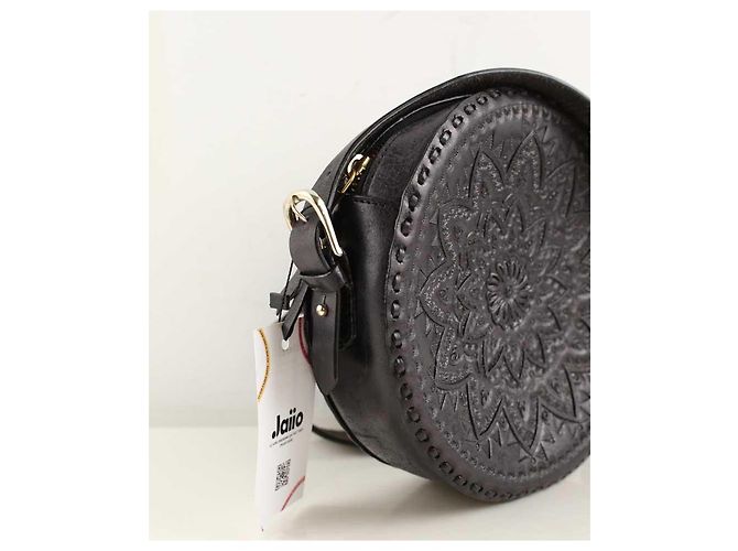 Antik Batik Borsa a spalla in pelle nera - vista 2