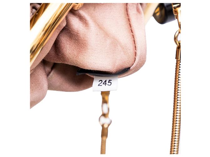 Miu Miu Belle Mini Matelassé Clutch Rosa - vista 13