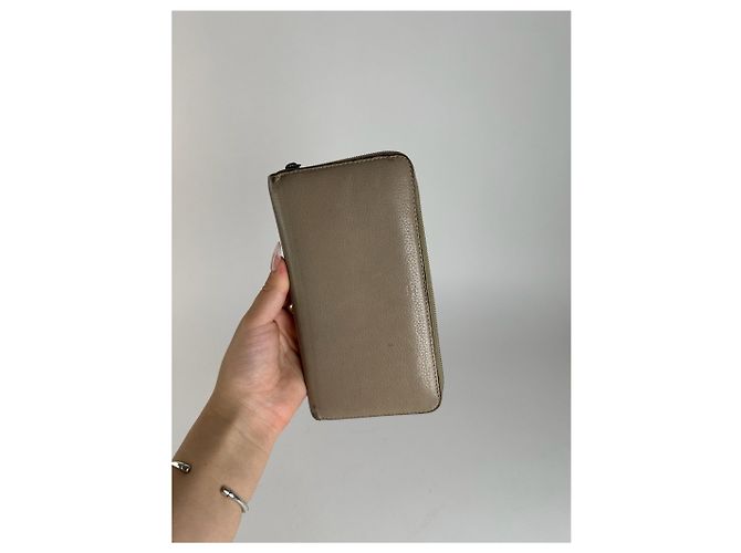 Céline Vintage Celine Paris Zippy wallet beige Grey - view 12