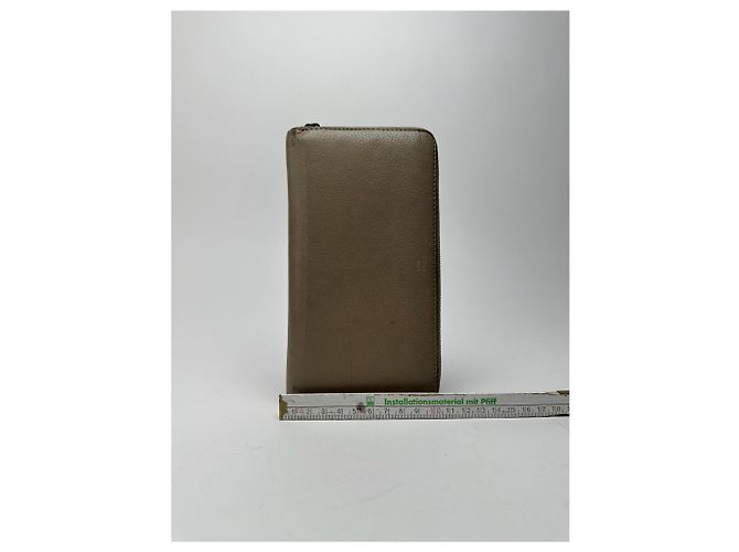 Céline Vintage Celine Paris Zippy wallet beige Grey - view 13