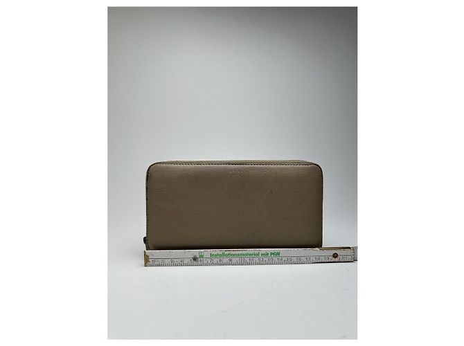 Céline Vintage Celine Paris Zippy wallet beige Grey - view 14