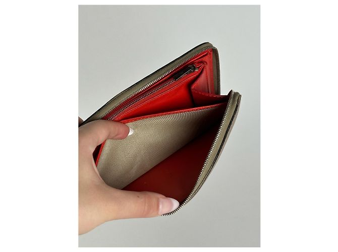 Céline Vintage Celine Paris Zippy wallet beige Grey - view 6