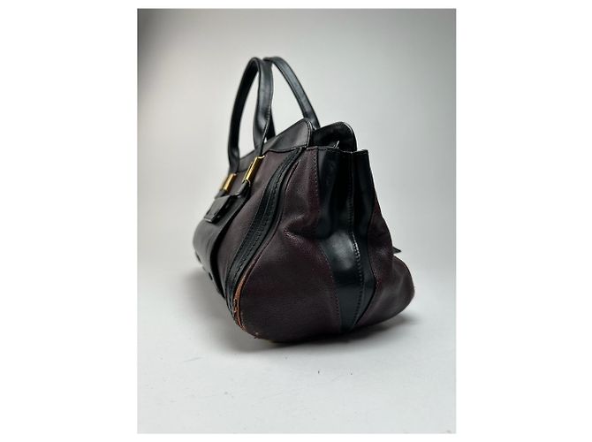 Chloé Vintage Chloe Leder Tasche schwarz rot - Ansicht 10