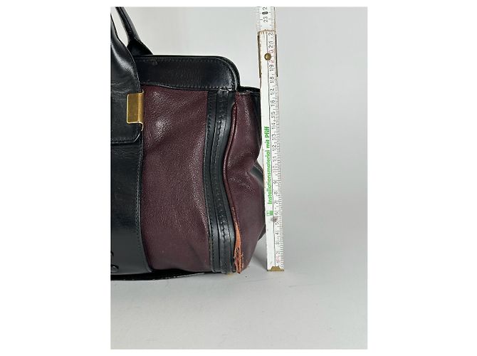 Chloé Vintage Chloe Leder Tasche schwarz rot - Ansicht 14