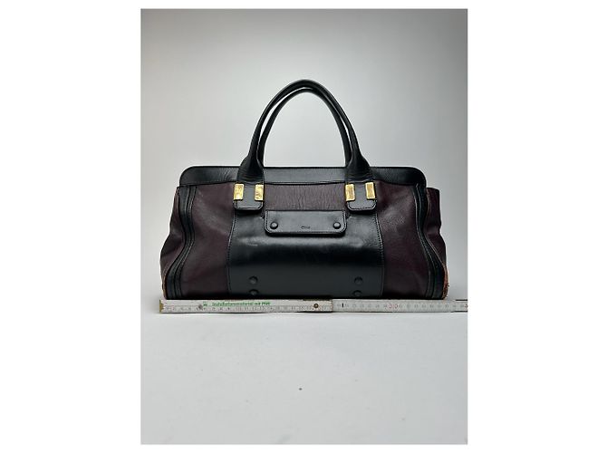Chloé Vintage Chloe Leder Tasche schwarz rot - Ansicht 15