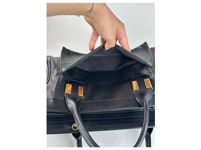 Chloé Vintage Chloe Leder Tasche schwarz rot - Ansicht 2