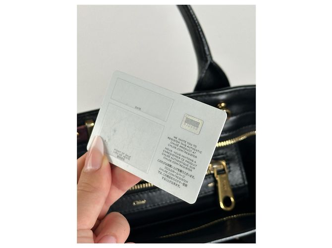 Chloé Vintage Chloe Leder Tasche schwarz rot - Ansicht 3