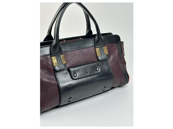 Chloé Vintage Chloe Leder Tasche schwarz rot - Ansicht 7