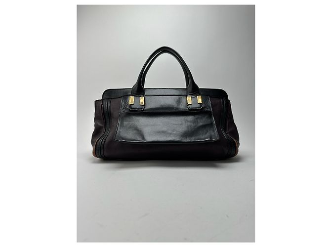Chloé Vintage Chloe Leder Tasche schwarz rot - Ansicht 8