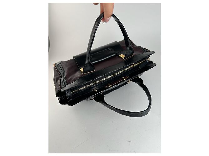 Chloé Vintage Chloe Leder Tasche schwarz rot - Ansicht 9