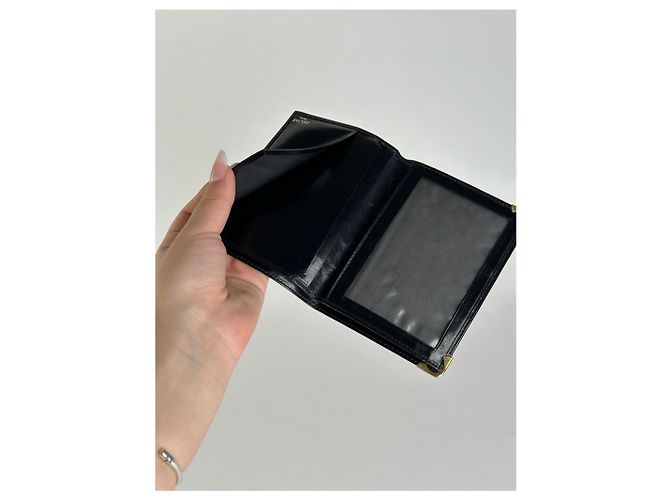 Triomphe Céline Portefeuille en cuir pliable vintage Celine Paris noir - vue 5