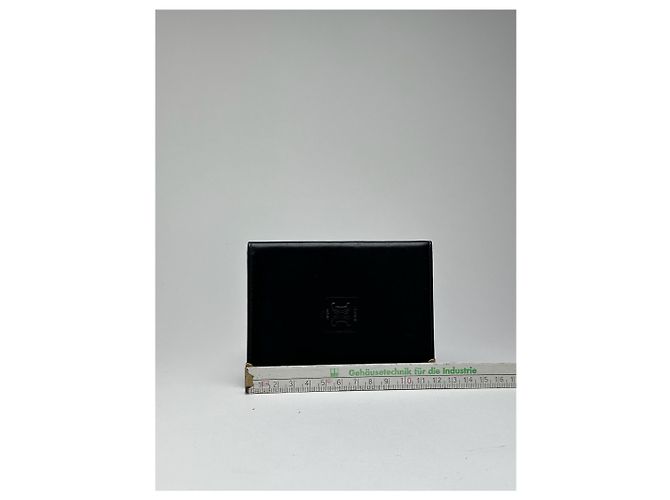 Triomphe Céline Portefeuille en cuir pliable vintage Celine Paris noir - vue 9
