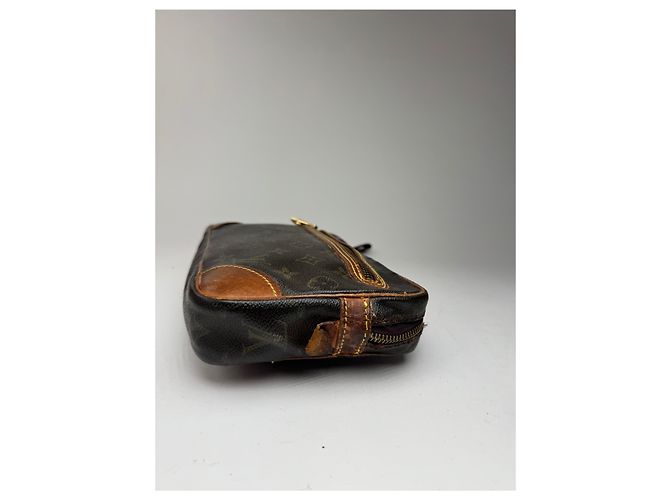 Clutch in pelle monogramma Louis Vuitton vintage marrone - vista 11