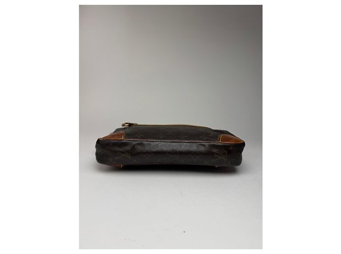 Clutch in pelle monogramma Louis Vuitton vintage marrone - vista 12