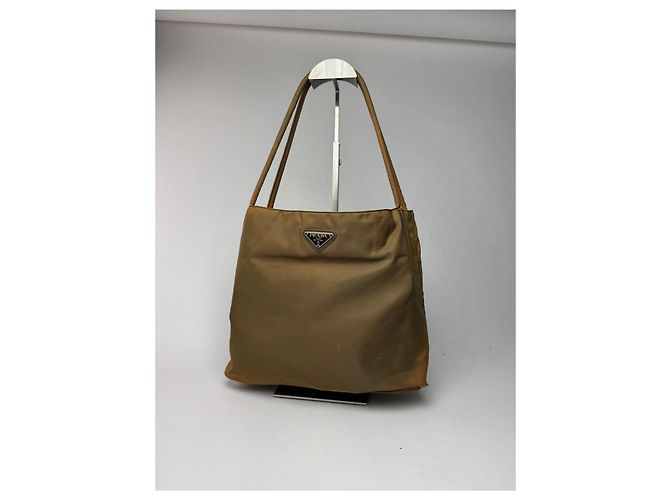 Vintage Prada Polyester Tasche khaki braun - Ansicht 7