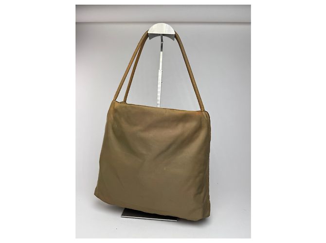 Vintage Prada Polyester Tasche khaki braun - Ansicht 9