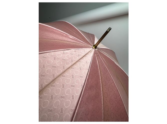 Céline Vintage Celine Paris Monogram Regenschirm rosa Lila - Ansicht 12