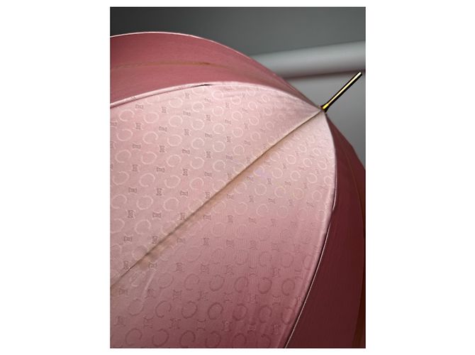 Céline Vintage Celine Paris Monogram Regenschirm rosa Lila - Ansicht 3