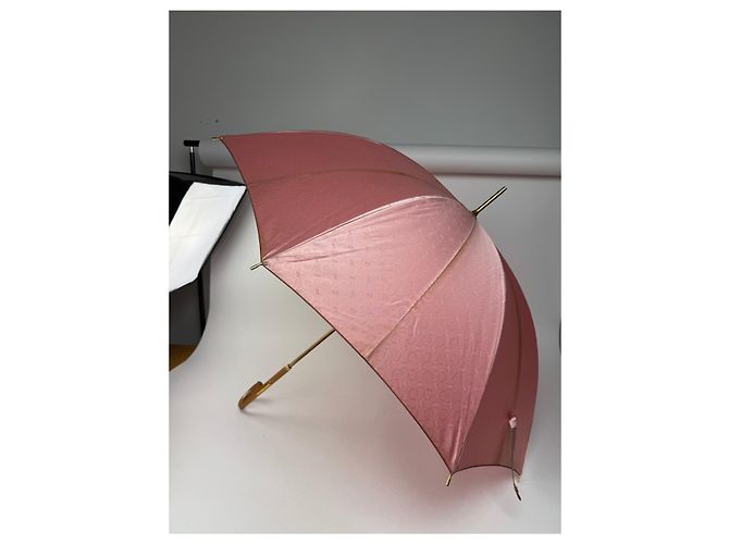 Céline Vintage Celine Paris Monogram Regenschirm rosa Lila - Ansicht 5