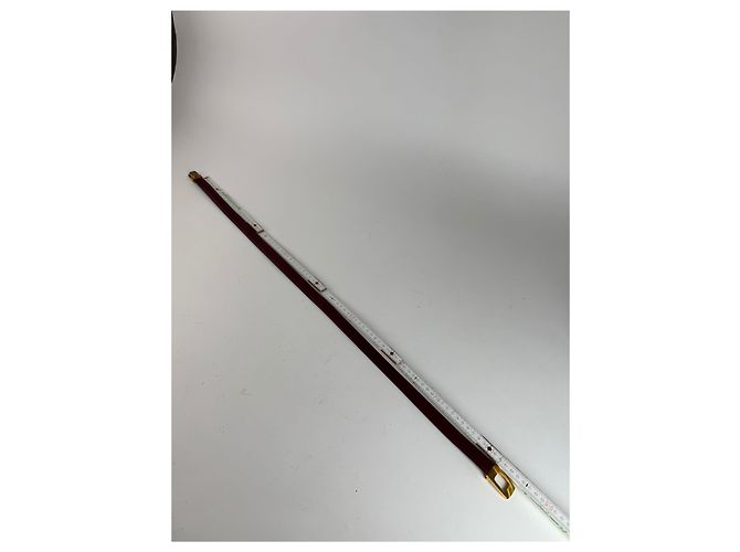 Cintura in pelle vintage Gucci bordeaux Bordò - vista 9