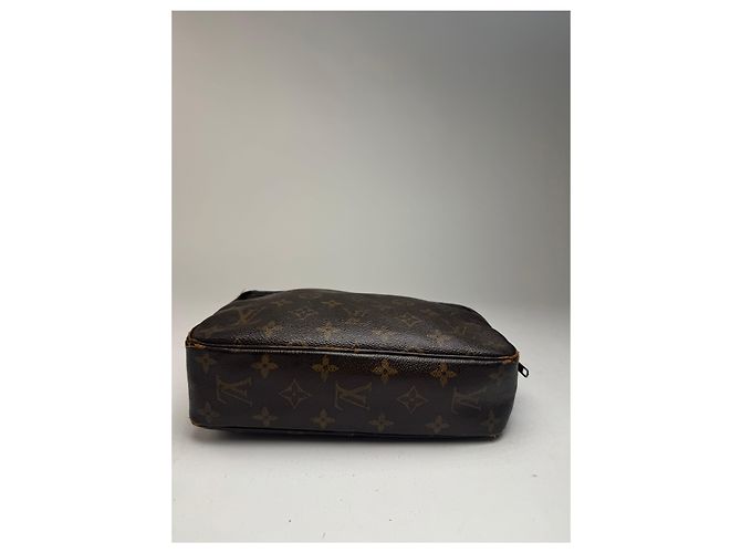 Clutch in pelle monogramma Louis Vuitton vintage marrone - vista 10
