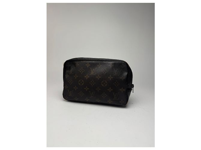 Clutch in pelle monogramma Louis Vuitton vintage marrone - vista 6