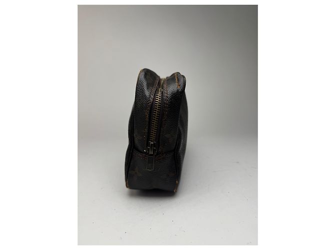 Clutch in pelle monogramma Louis Vuitton vintage marrone - vista 7