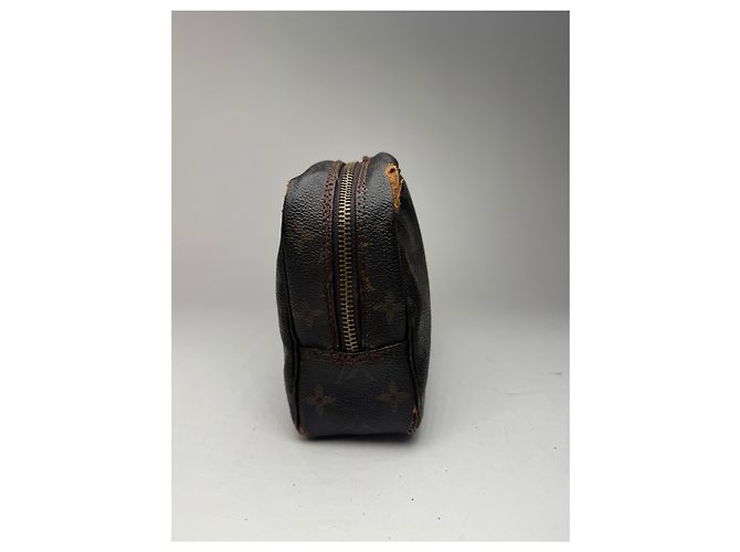 Clutch in pelle monogramma Louis Vuitton vintage marrone - vista 8